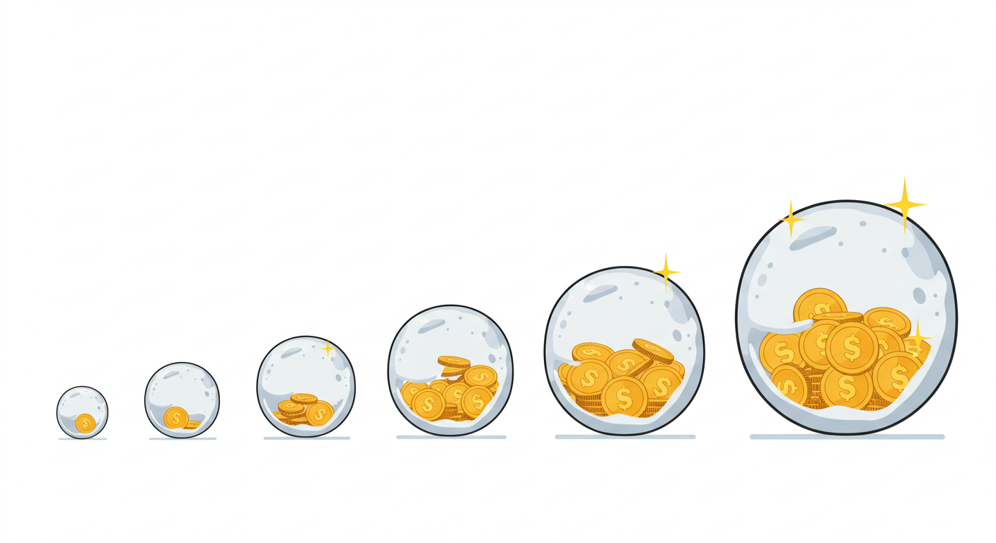 Illustration of the dividend snowball effect